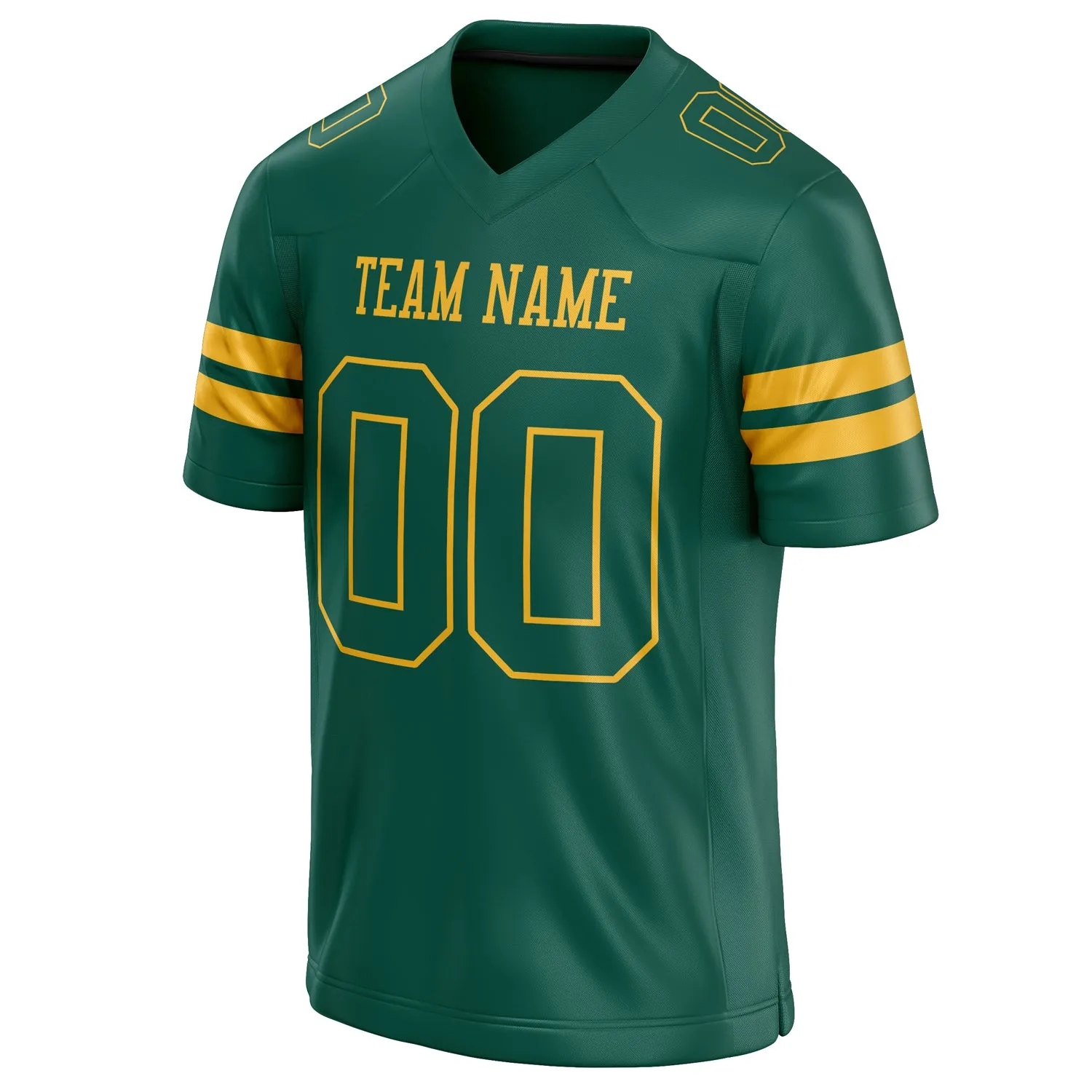 Custom Kelly Green gold Solid Colour Football Jersey sold by Tailorly product image thumbnail 3
