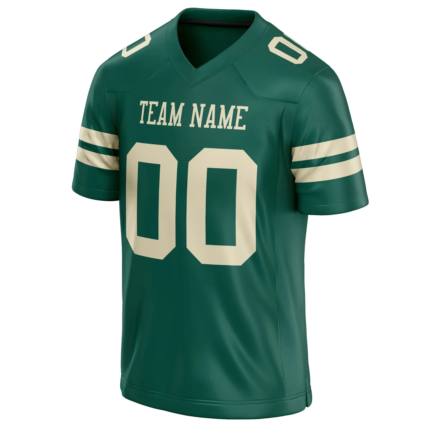 Custom Kelly Green cream Solid Colour Football Jersey sold by Tailorly product image thumbnail 3