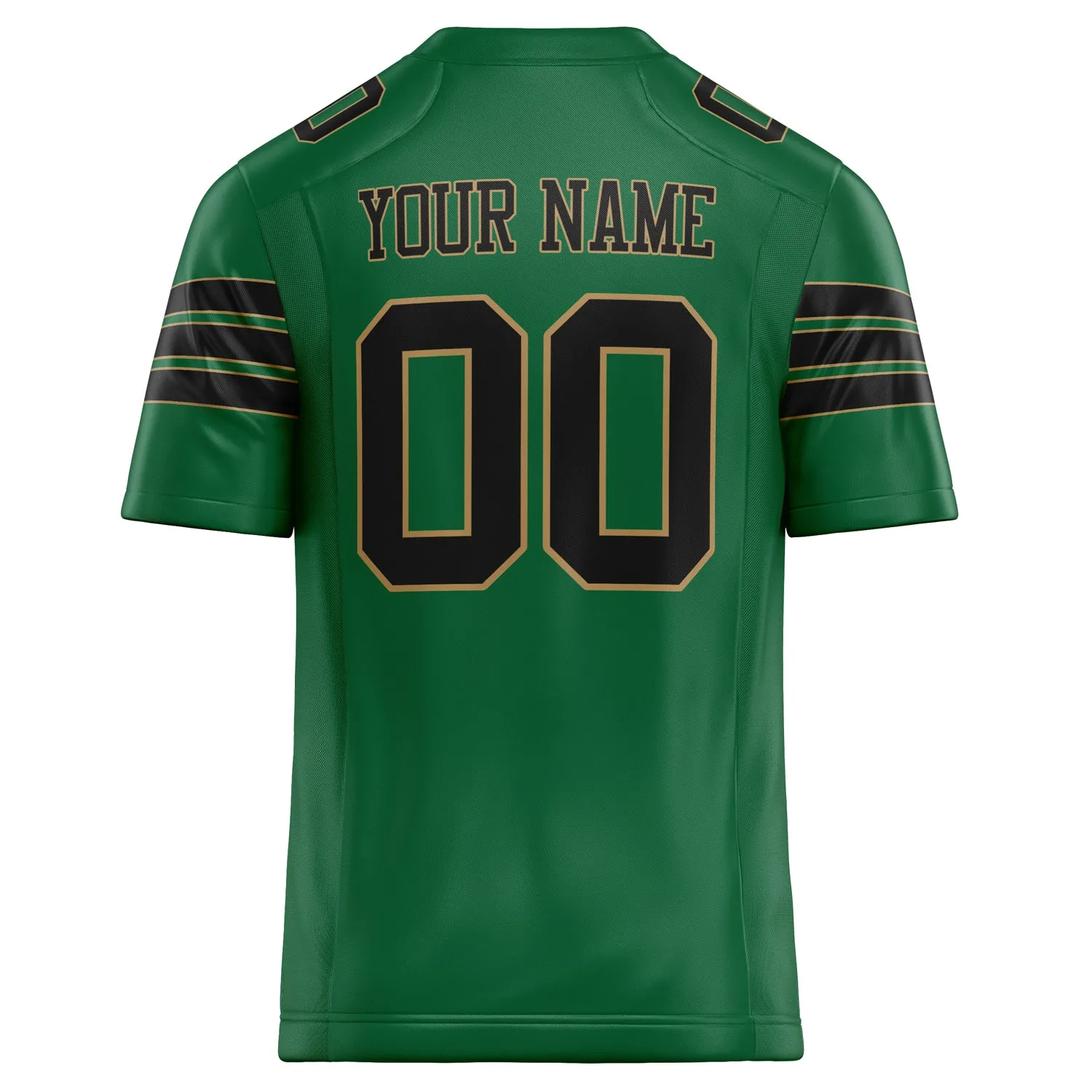 Custom Kelly Green Black Solid Colour Football Jersey sold by Tailorly product image thumbnail 4