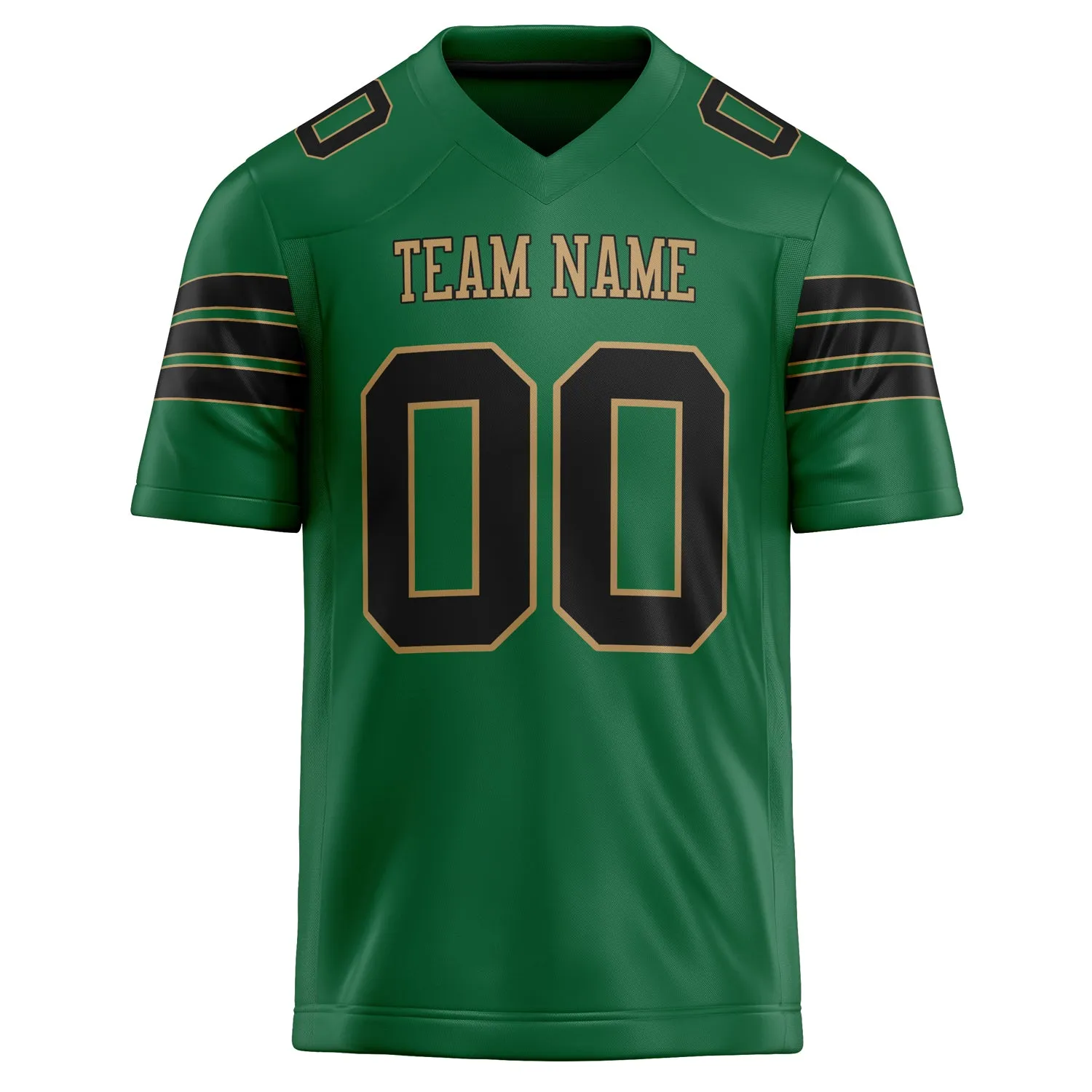 Custom Kelly Green Black Solid Colour Football Jersey sold by Tailorly product image thumbnail 2
