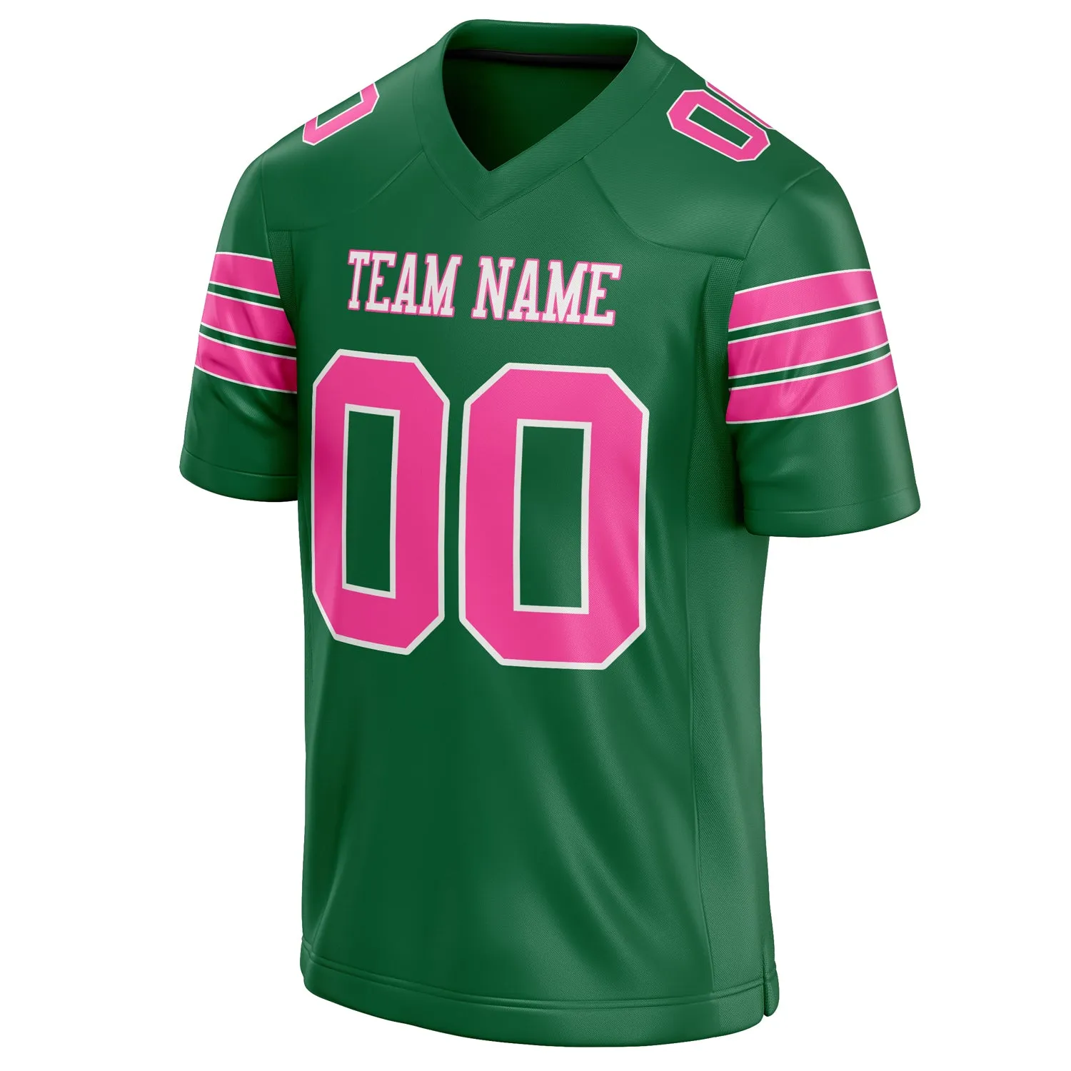 Custom Kelly Green pink Solid Colour Football Jersey sold by Tailorly product image thumbnail 3