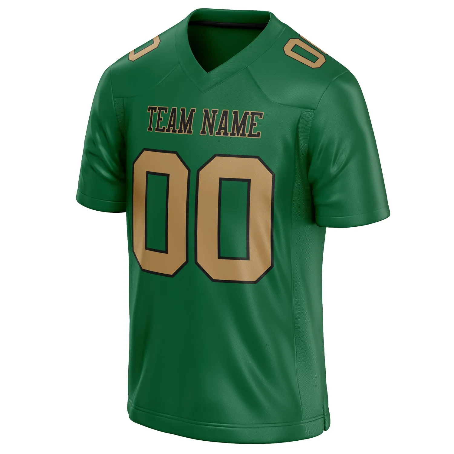 Custom Kelly Green old gold Solid Colour Football Jersey sold by Tailorly product image thumbnail 3