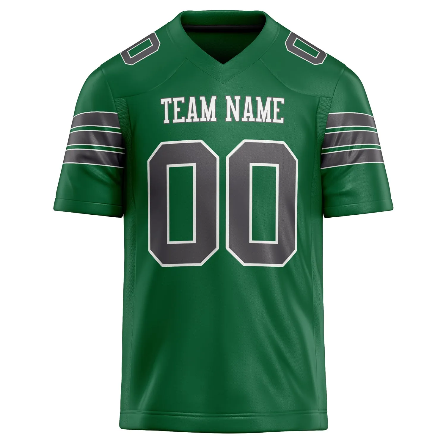 Custom Kelly Green gray Solid Colour Football Jersey sold by Tailorly product image thumbnail 2