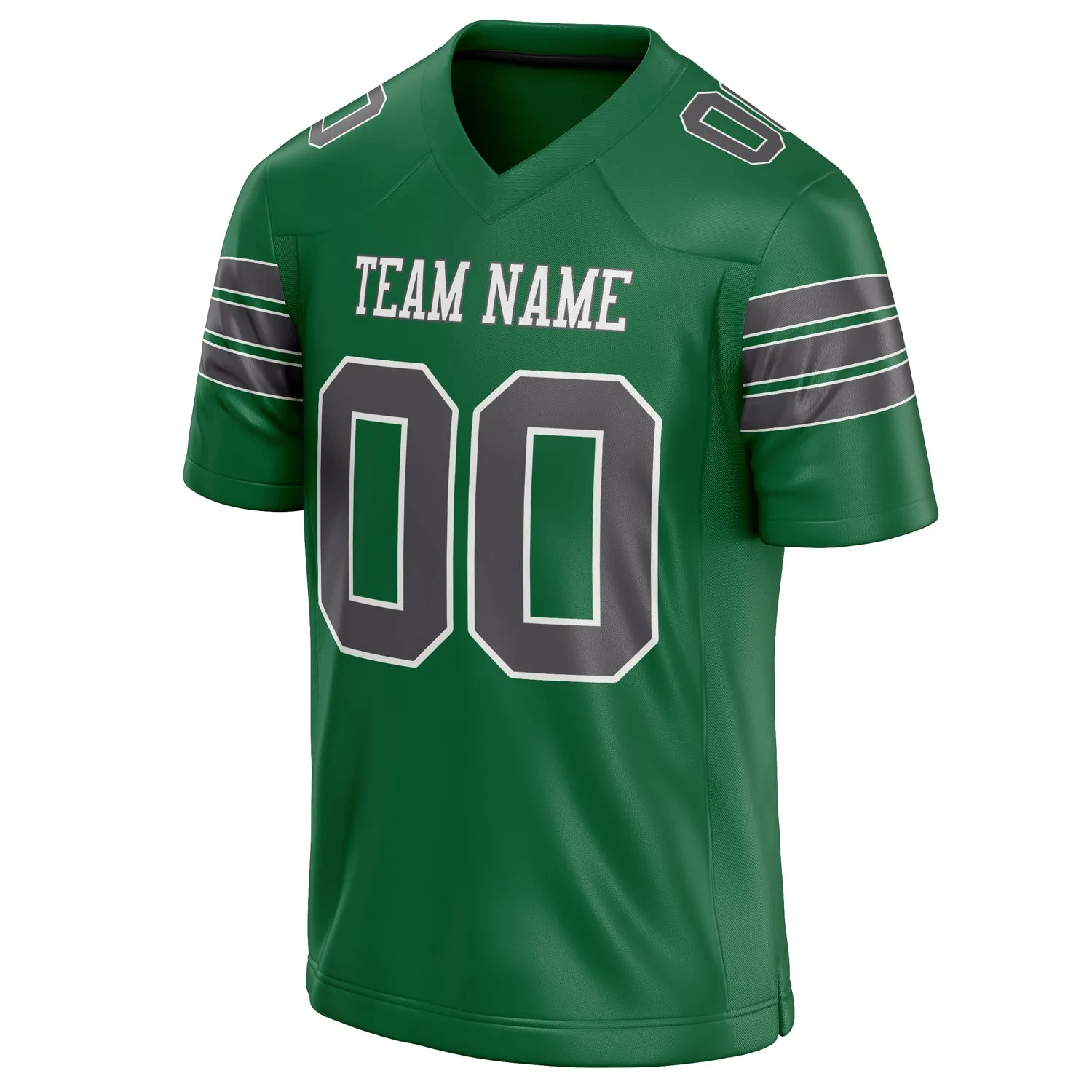 Custom Kelly Green gray Solid Colour Football Jersey sold by Tailorly product image thumbnail 3