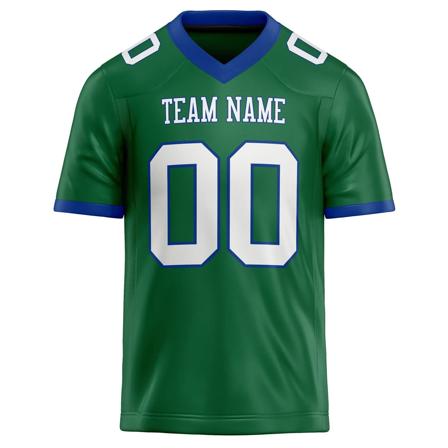 Custom Kelly Green White Solid Colour Football Jersey sold by Tailorly product image thumbnail 2