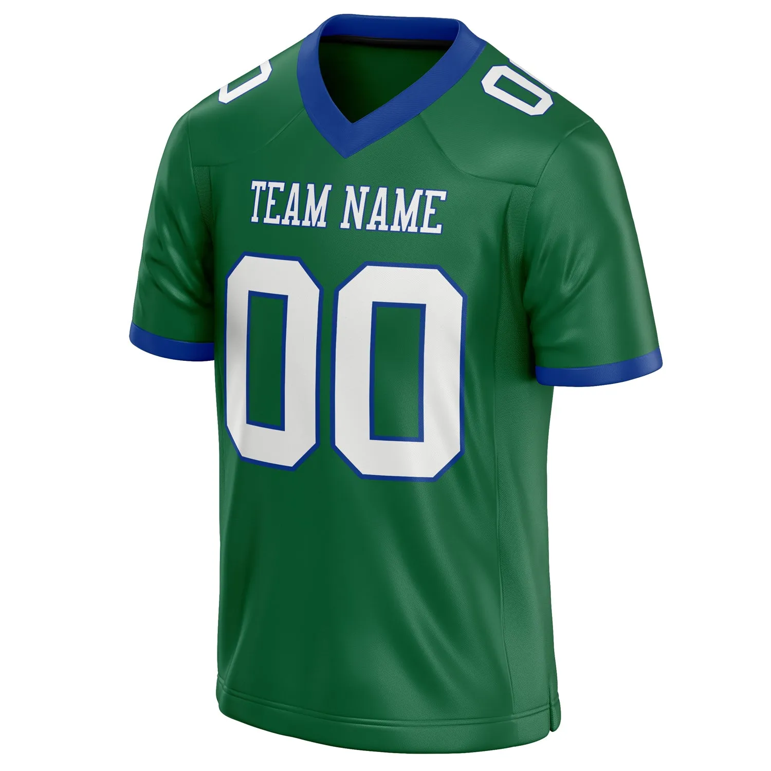 Custom Kelly Green White Solid Colour Football Jersey sold by Tailorly product image thumbnail 3