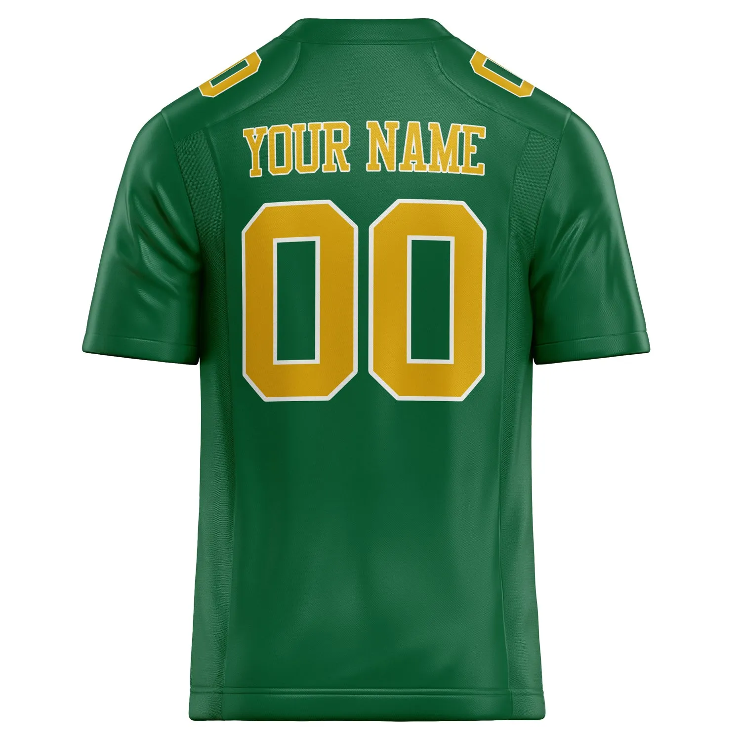 Custom Kelly Green gold Solid Colour Football Jersey sold by Tailorly product image thumbnail 4