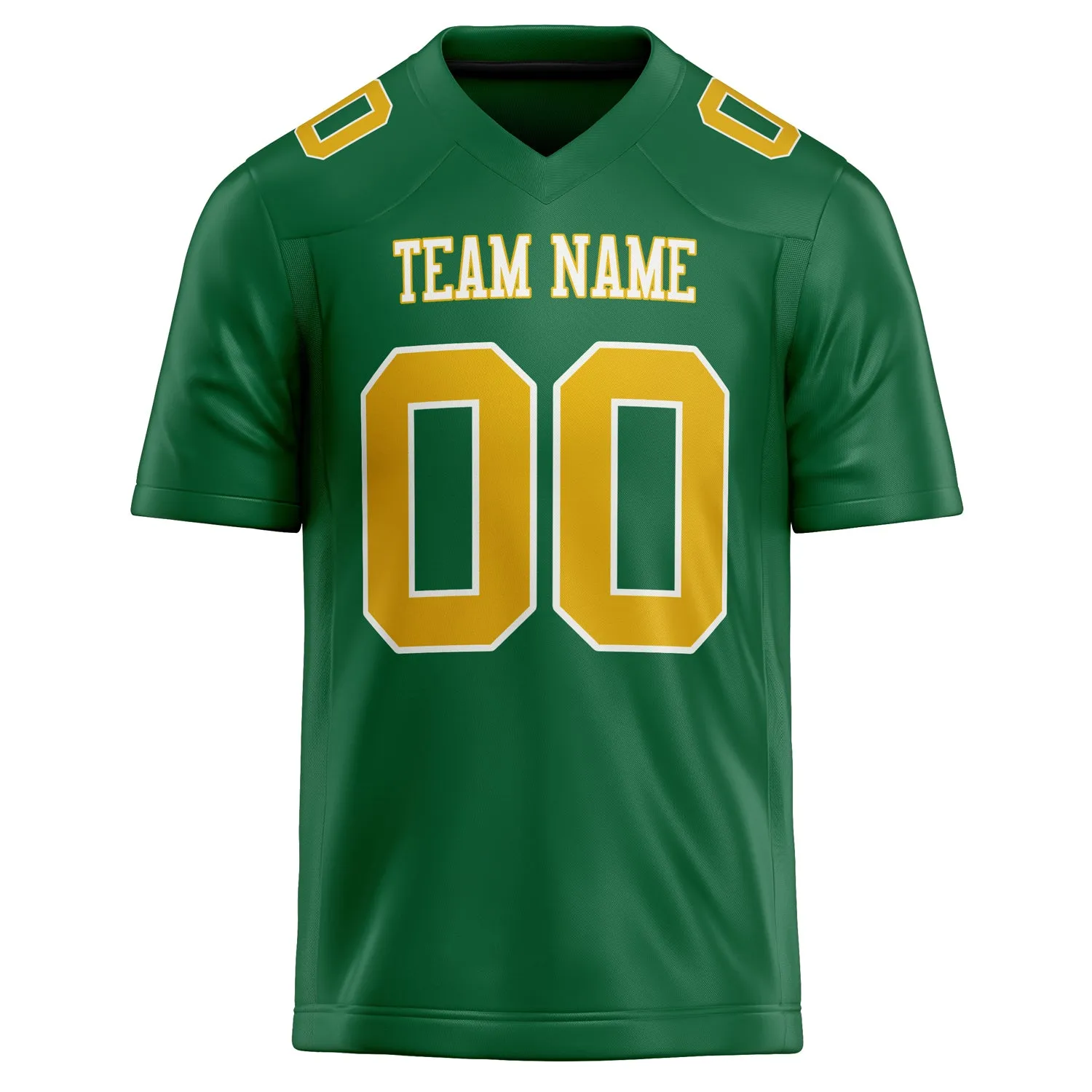 Custom Kelly Green gold Solid Colour Football Jersey sold by Tailorly product image thumbnail 2