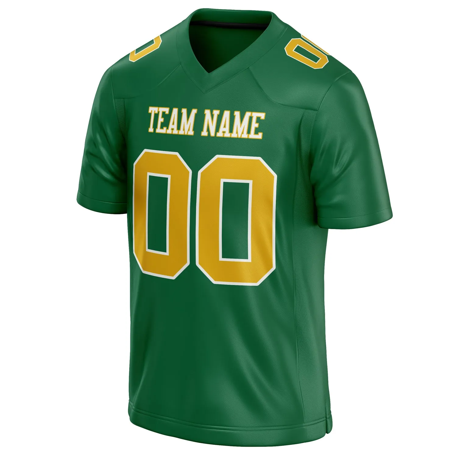 Custom Kelly Green gold Solid Colour Football Jersey sold by Tailorly product image thumbnail 3