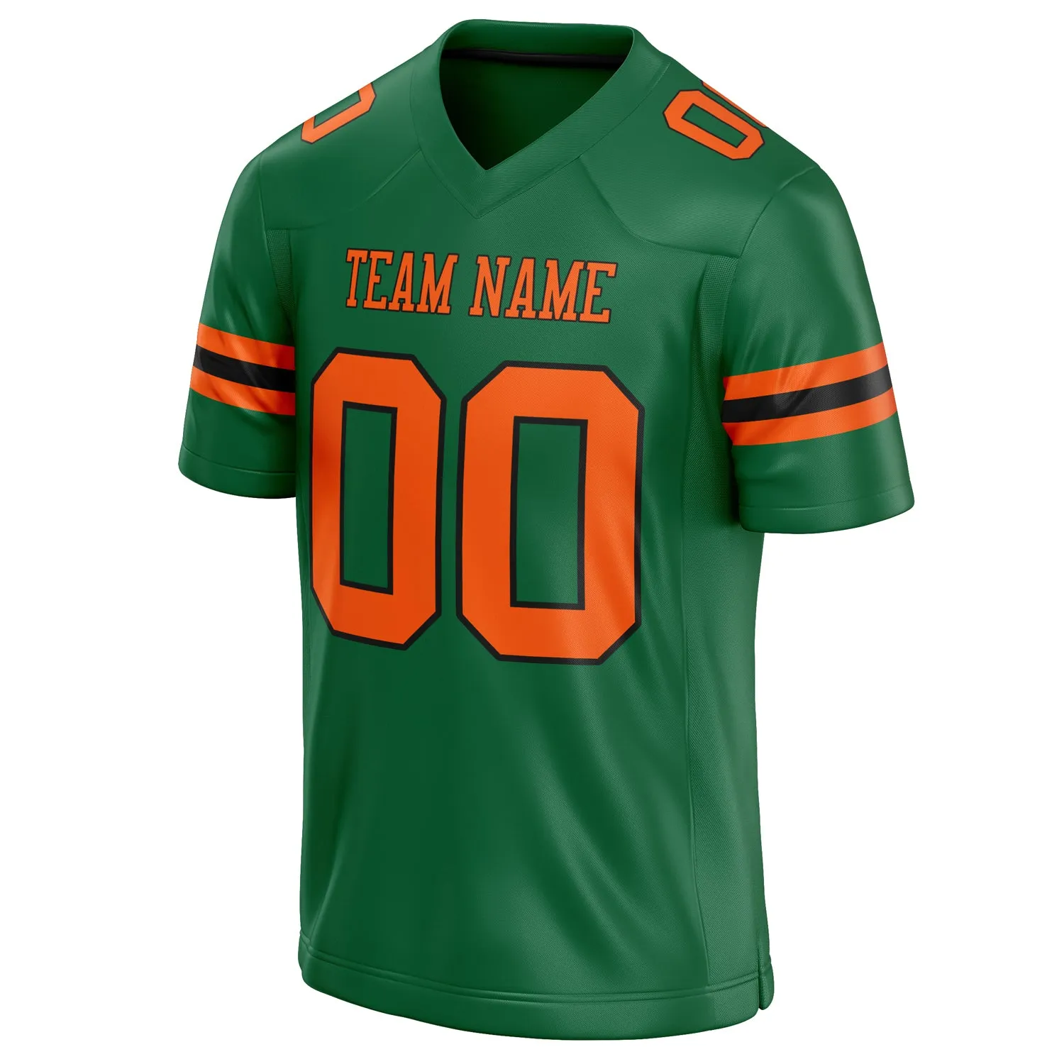 Custom Kelly Green orange Solid Colour Football Jersey sold by Tailorly product image thumbnail 3