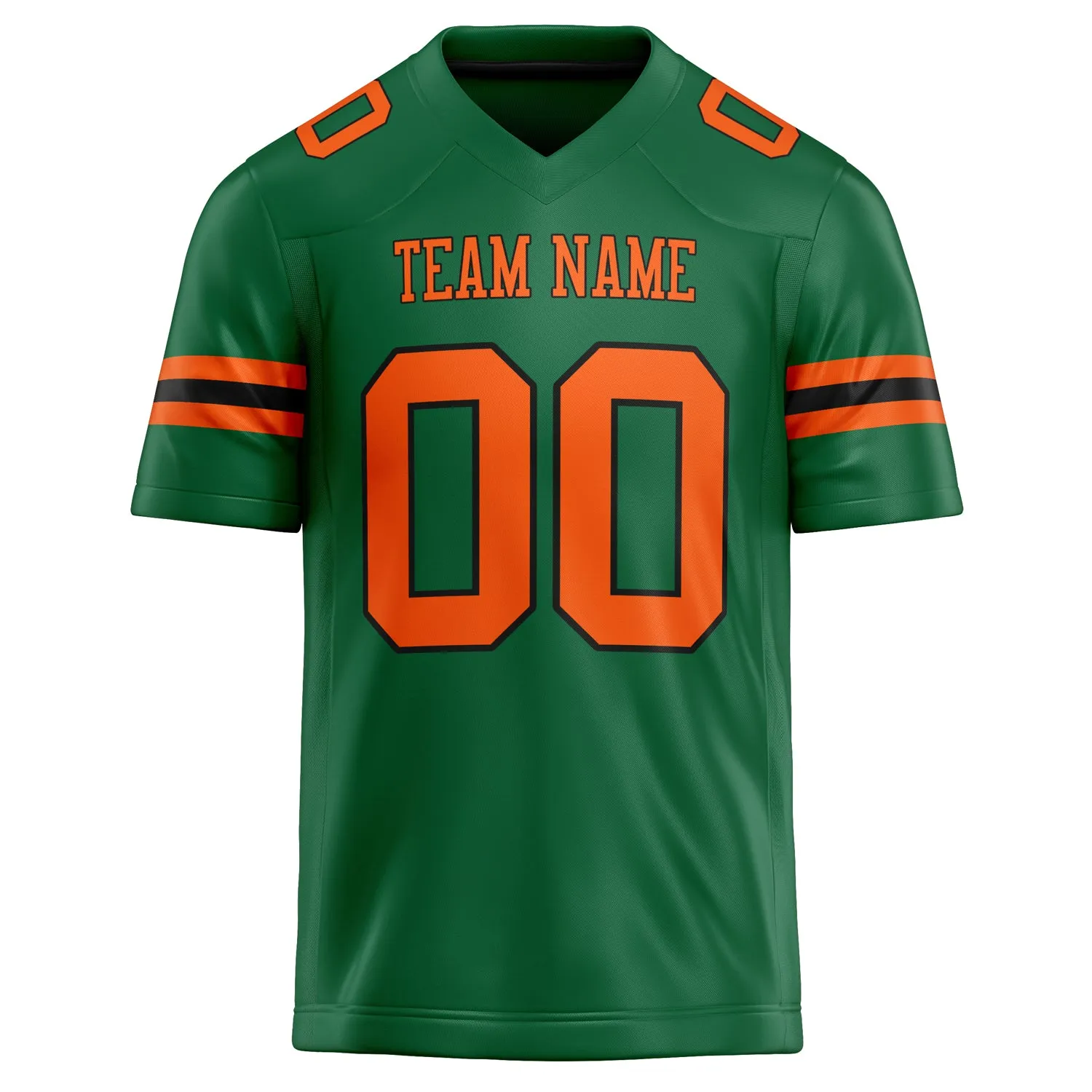 Custom Kelly Green orange Solid Colour Football Jersey sold by Tailorly product image thumbnail 2