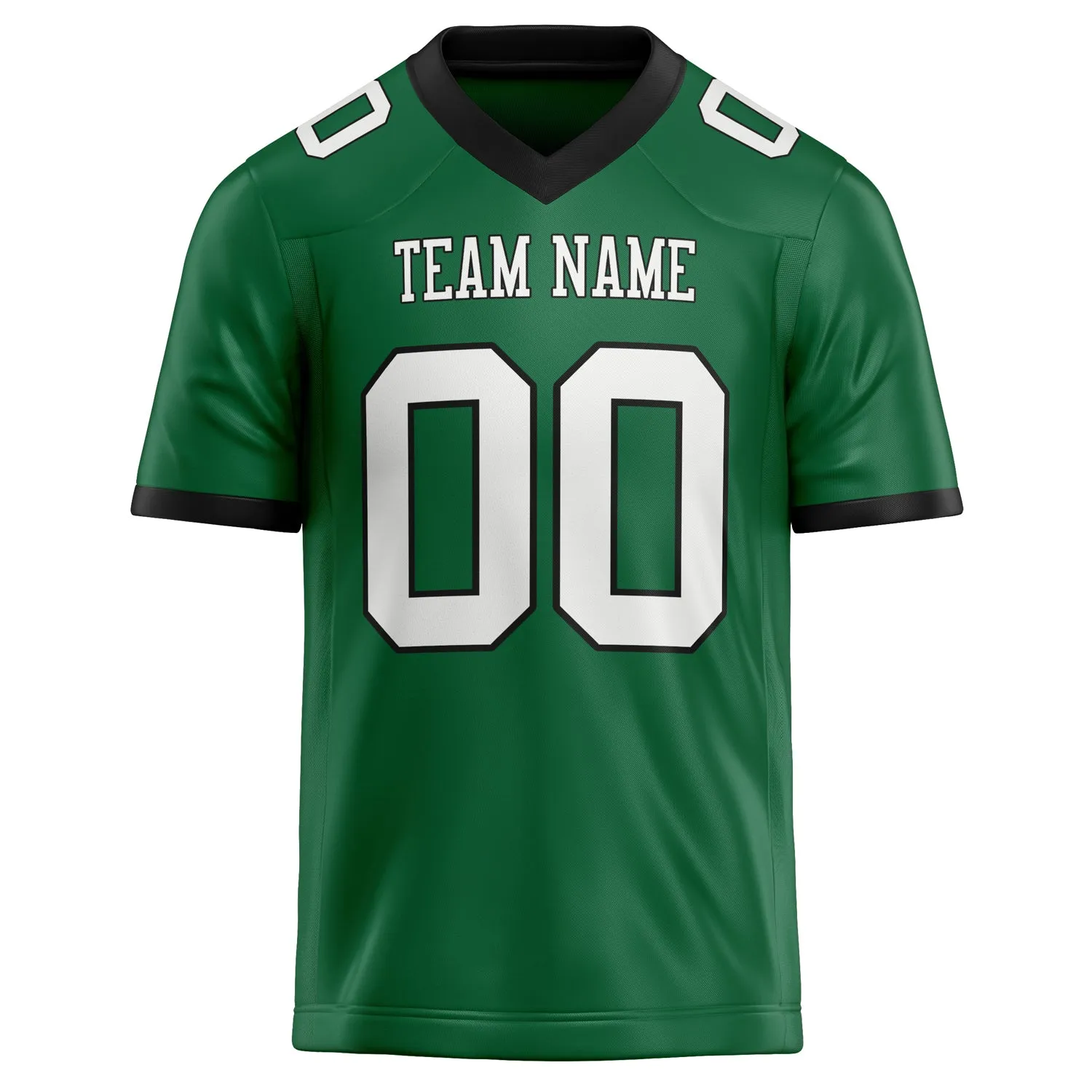 Custom Kelly Green White Solid Colour Football Jersey sold by Tailorly product image thumbnail 2