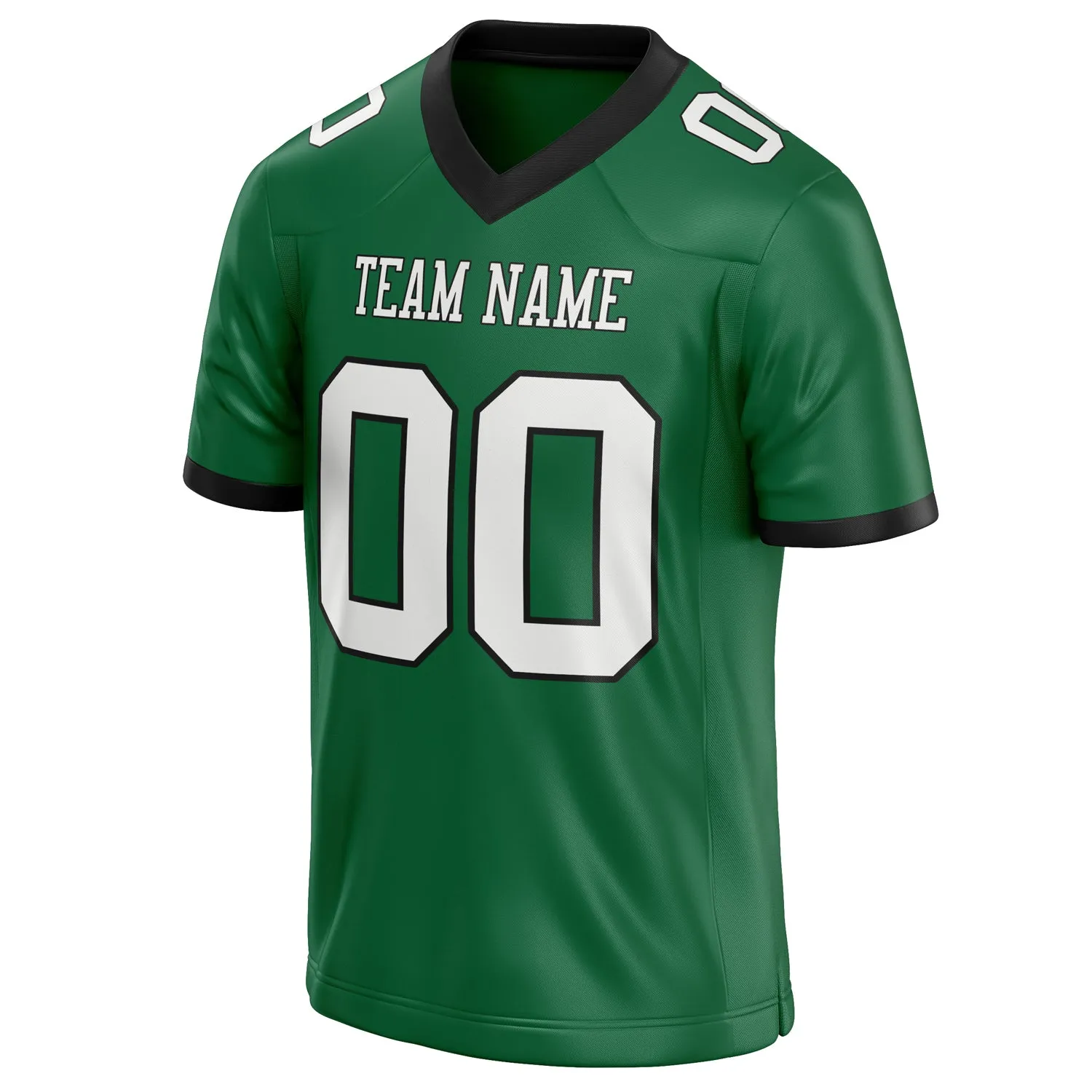 Custom Kelly Green White Solid Colour Football Jersey sold by Tailorly product image thumbnail 3