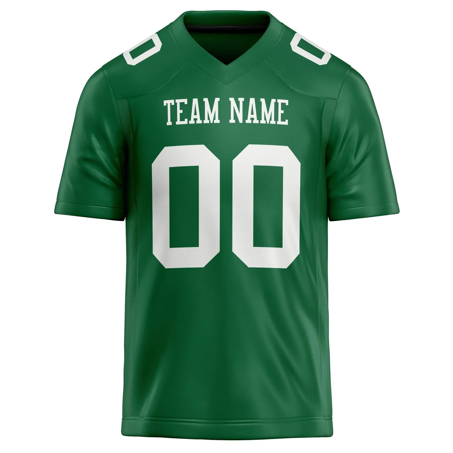 Custom Kelly Green White Solid Colour Football Jersey sold by Tailorly product image thumbnail 2