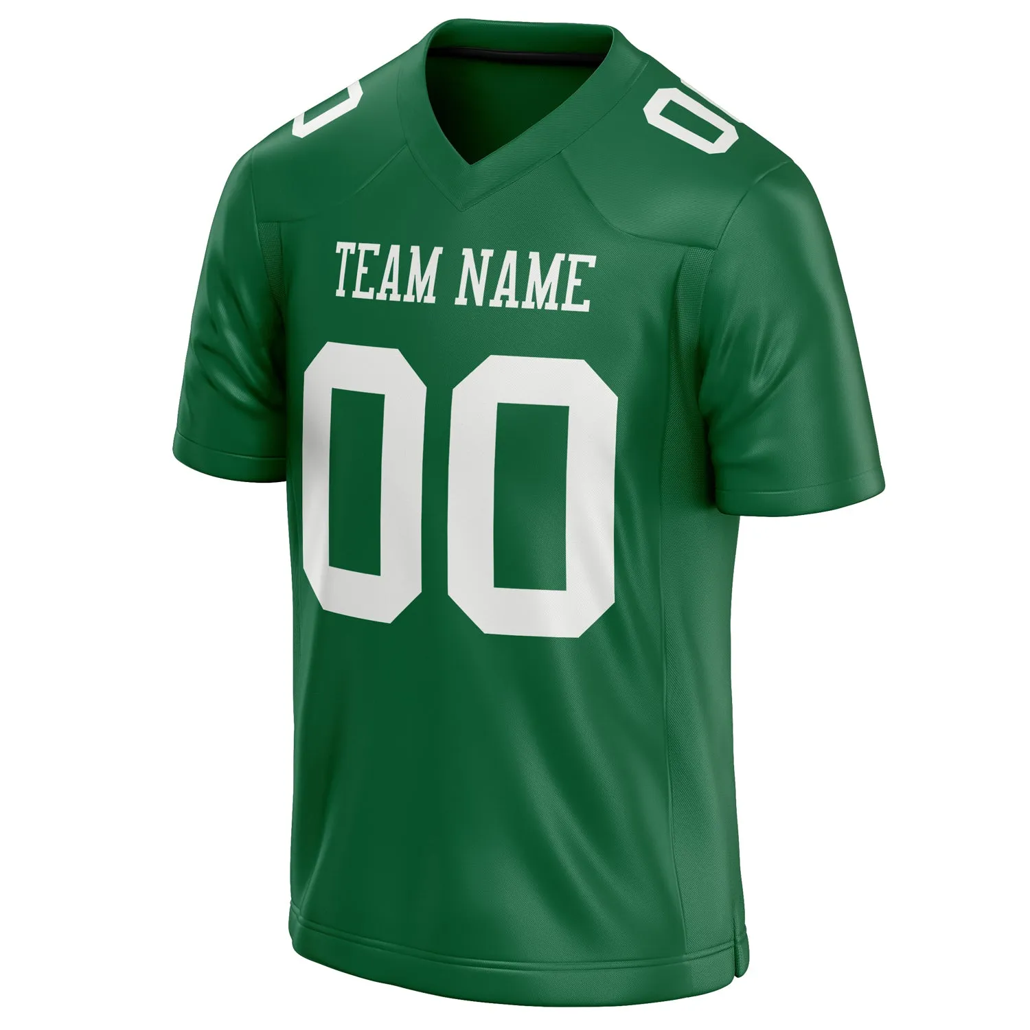 Custom Kelly Green White Solid Colour Football Jersey sold by Tailorly product image thumbnail 3