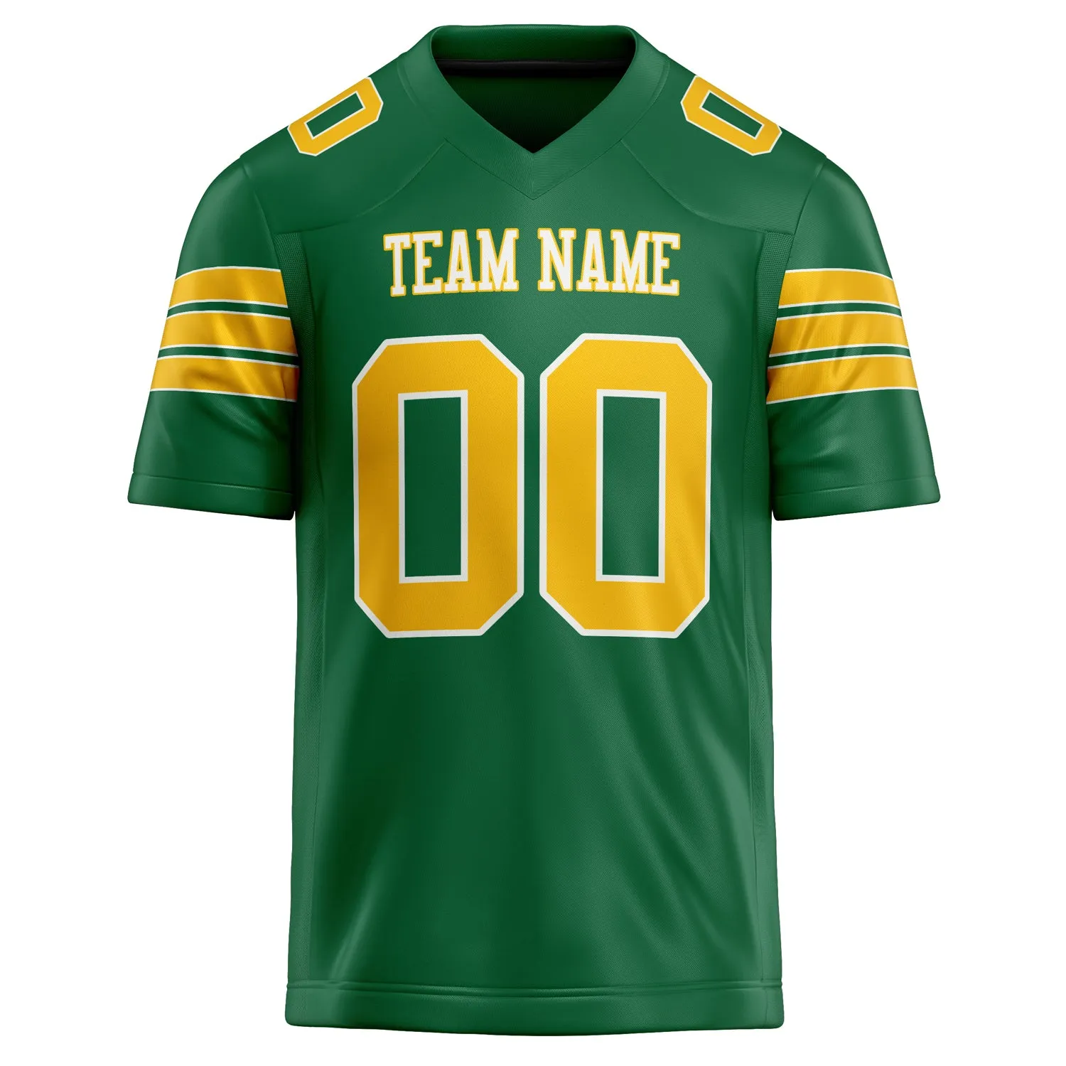 Custom Kelly Green gold Solid Colour Football Jersey sold by Tailorly product image thumbnail 2