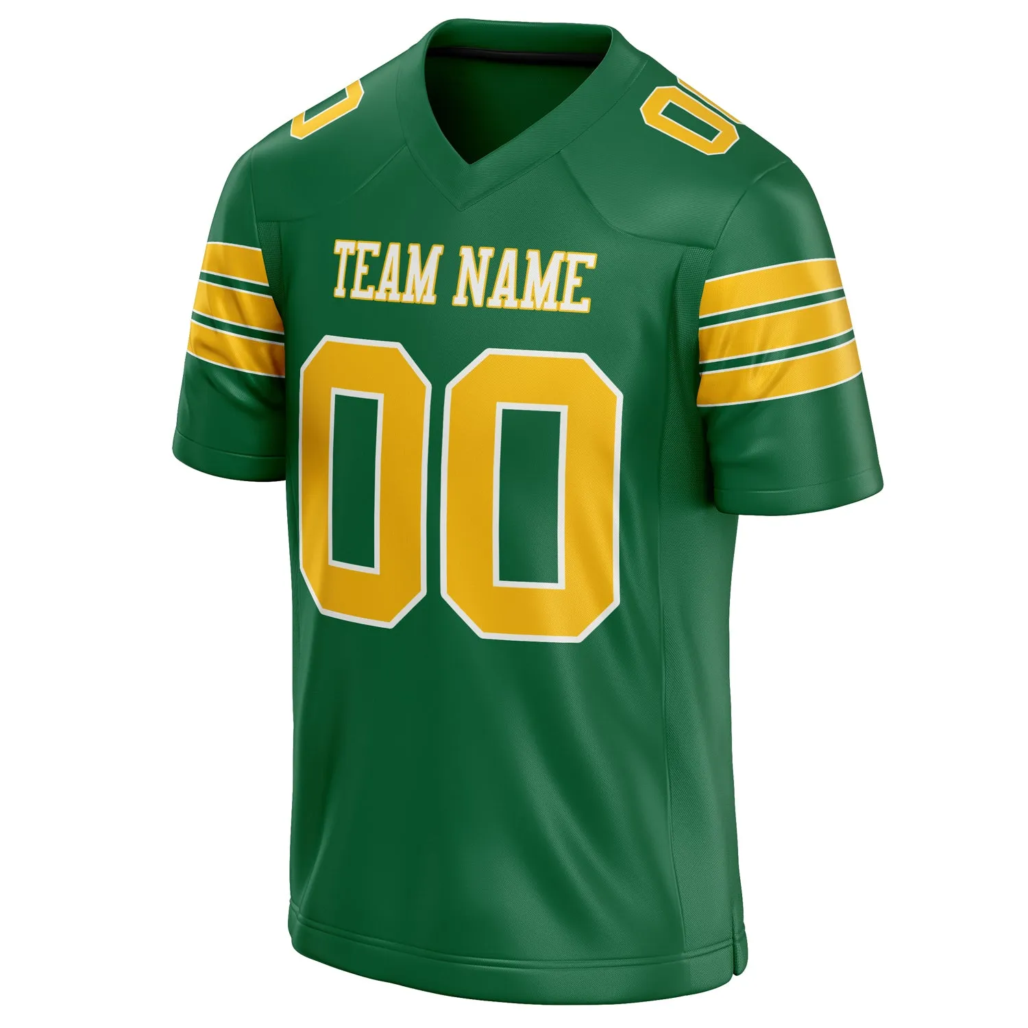 Custom Kelly Green gold Solid Colour Football Jersey sold by Tailorly product image thumbnail 3