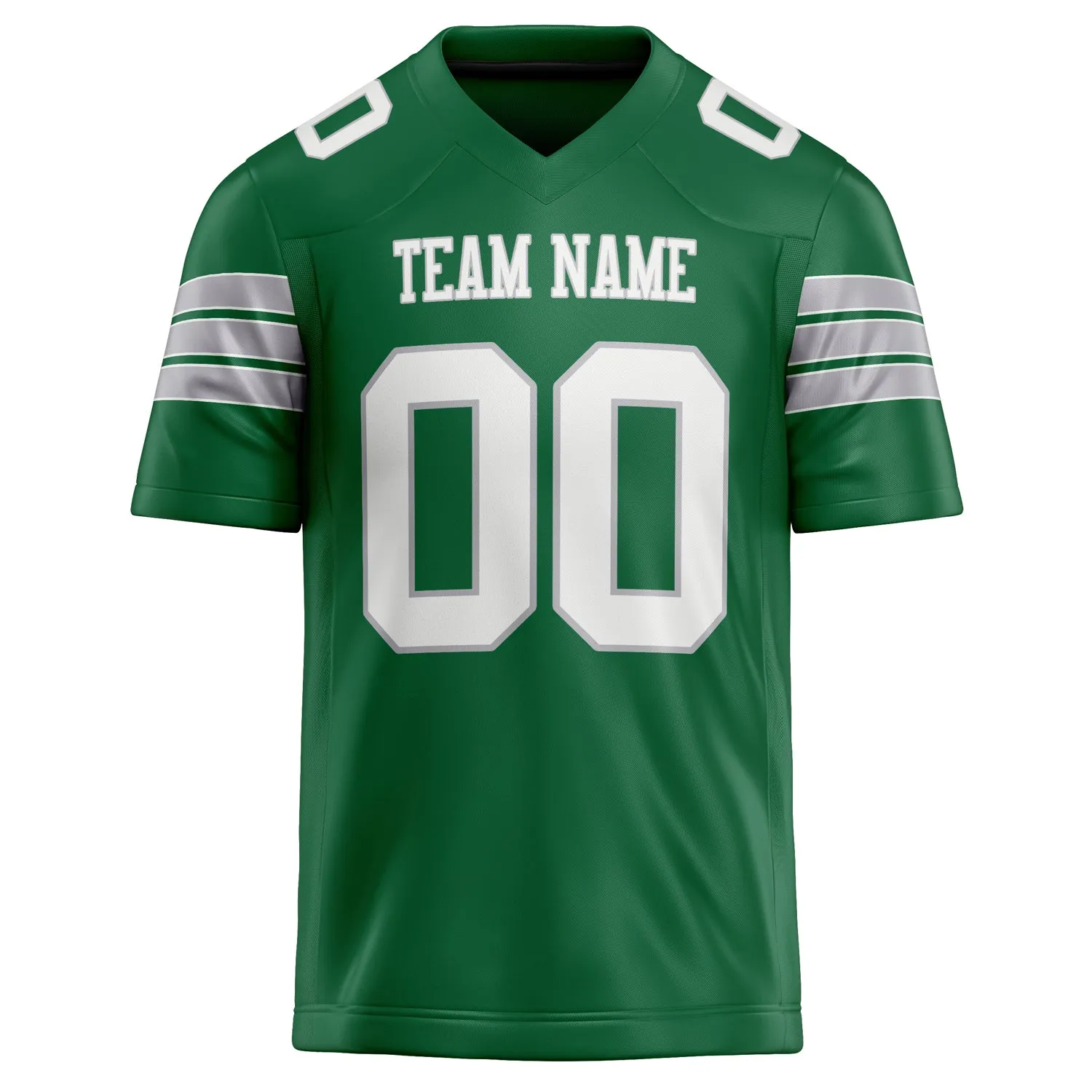 Custom Kelly Green White Solid Colour Football Jersey sold by Tailorly product image thumbnail 2