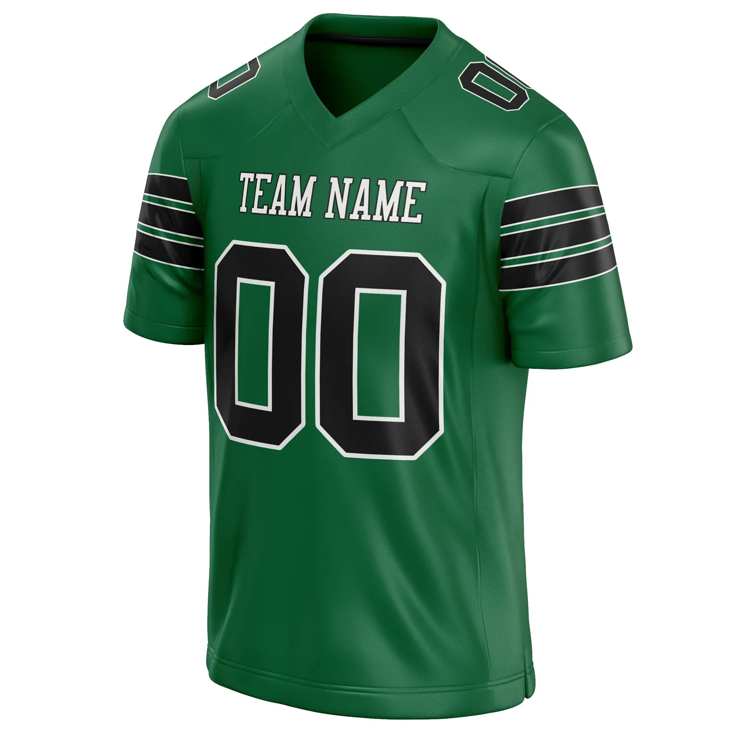 Custom Kelly Green Black Solid Colour Football Jersey sold by Tailorly product image thumbnail 3