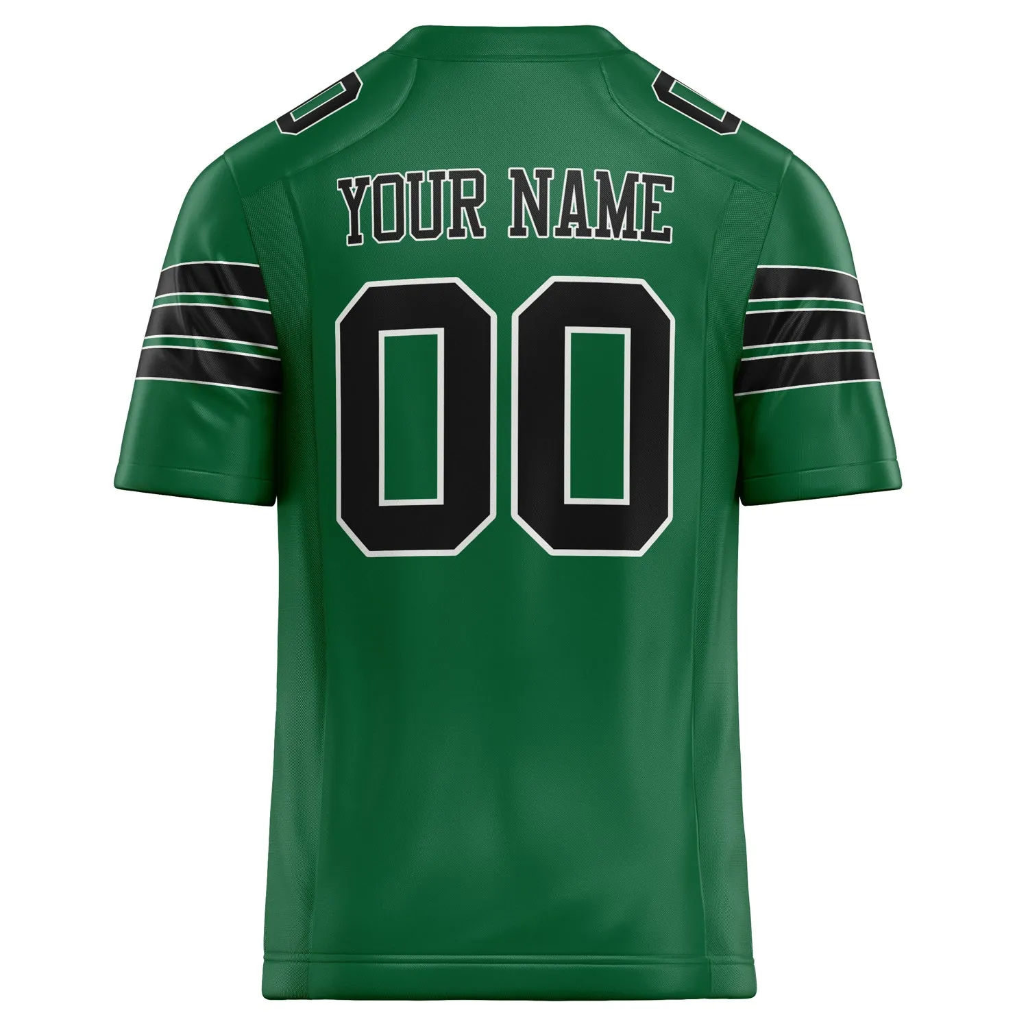 Custom Kelly Green Black Solid Colour Football Jersey sold by Tailorly product image thumbnail 4