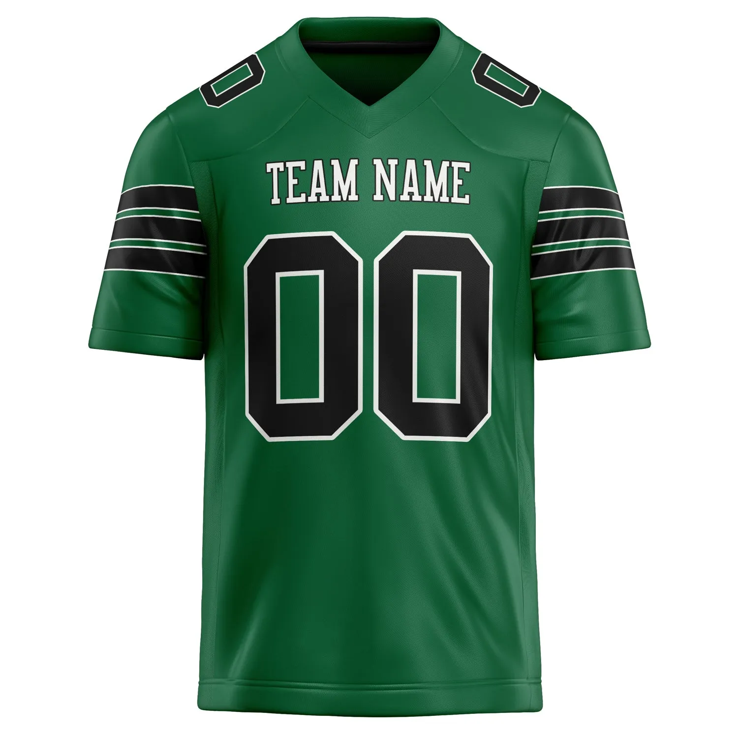 Custom Kelly Green Black Solid Colour Football Jersey sold by Tailorly product image thumbnail 2