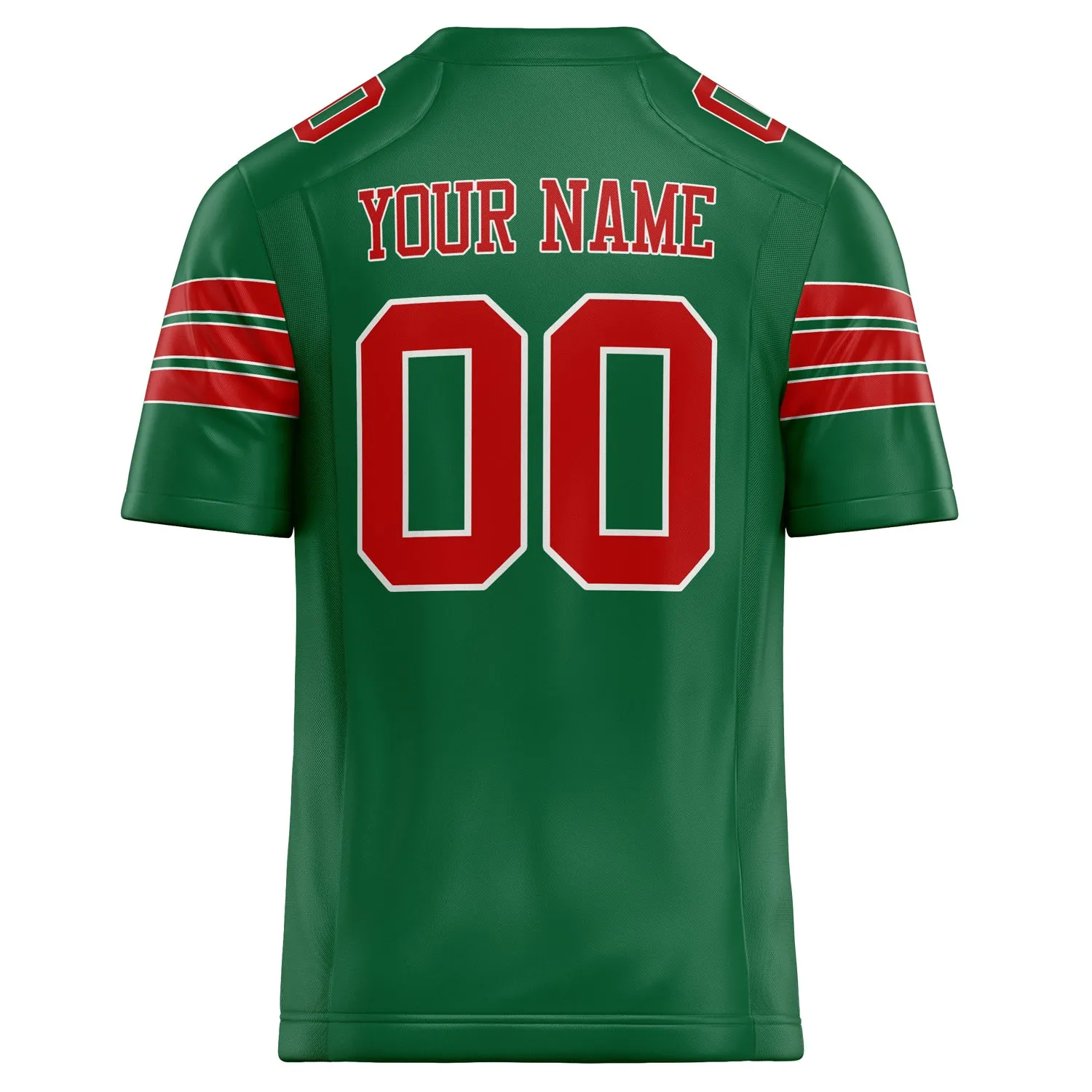 Custom Kelly Green red Solid Colour Football Jersey sold by Tailorly product image thumbnail 4