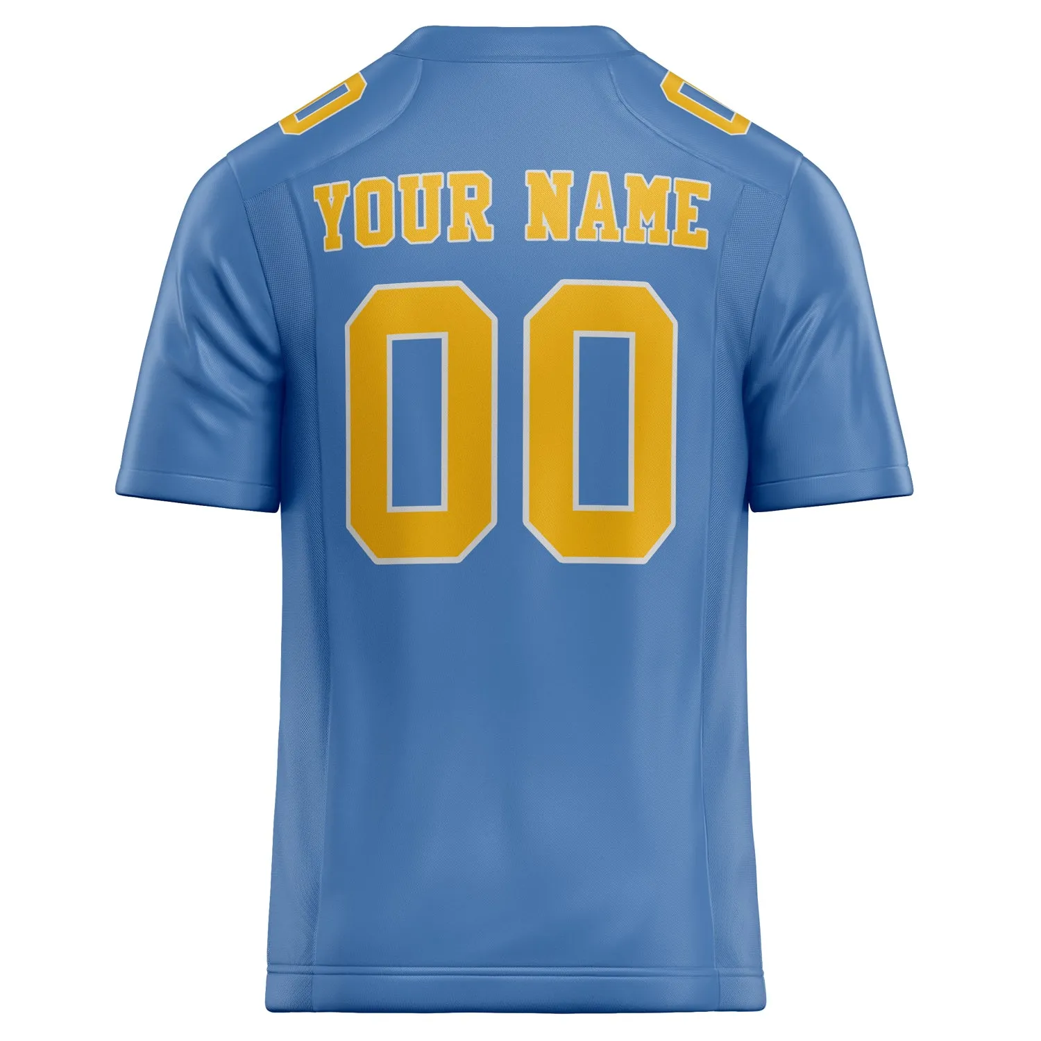 Custom Light Blue gold Solid Colour Football Jersey sold by Tailorly product image thumbnail 4