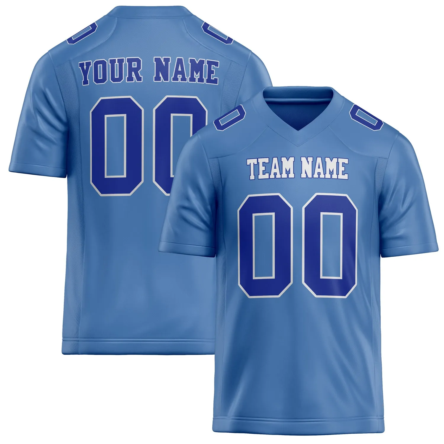 Custom Light Blue royal Solid Colour Football Jersey sold by Tailorly