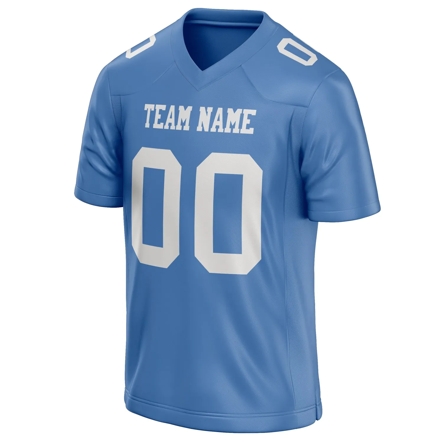 Custom Light Blue White Solid Colour Football Jersey sold by Tailorly product image thumbnail 3