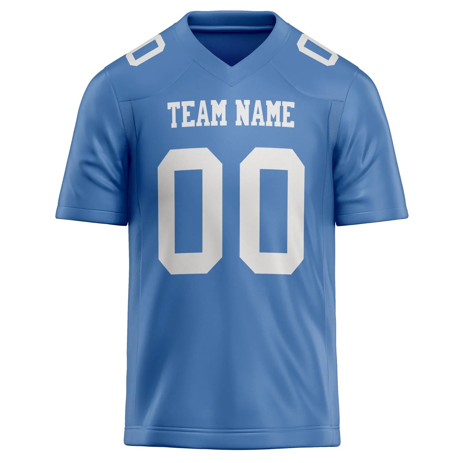 Custom Light Blue White Solid Colour Football Jersey sold by Tailorly product image thumbnail 2