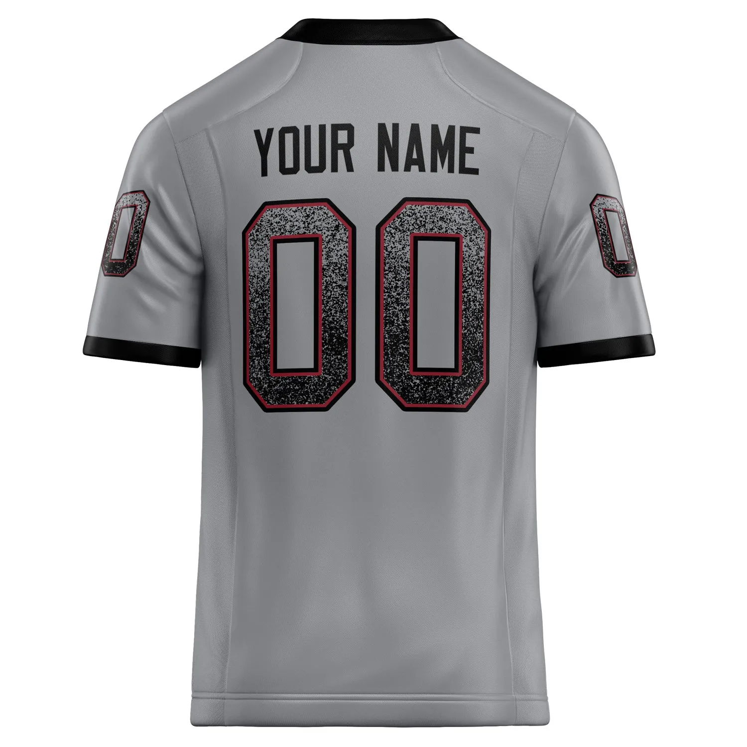 Custom Light Gray Black Solid Colour Football Jersey sold by Tailorly product image thumbnail 4