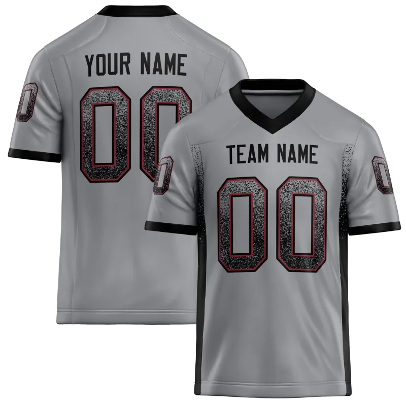 Custom Light Gray Black Solid Colour Football Jersey sold by Tailorly