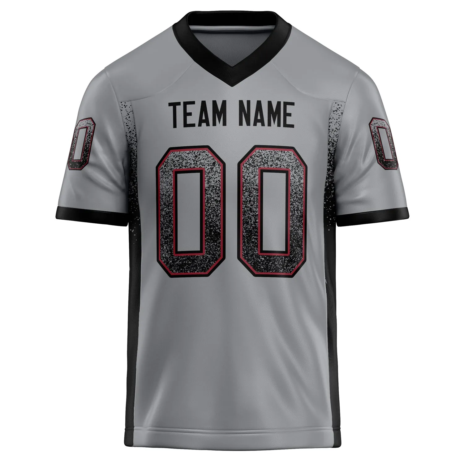 Custom Light Gray Black Solid Colour Football Jersey sold by Tailorly product image thumbnail 2