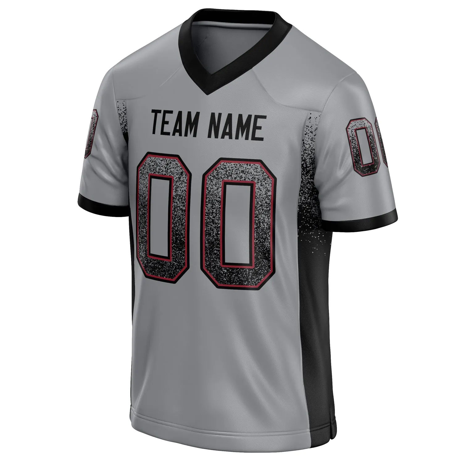 Custom Light Gray Black Solid Colour Football Jersey sold by Tailorly product image thumbnail 3