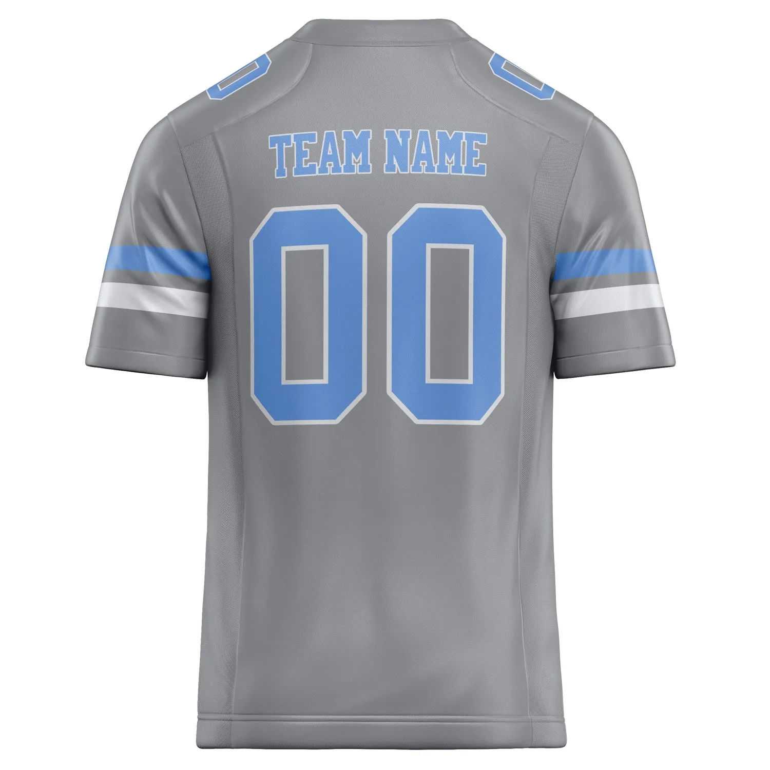 Custom Light Gray Light Blue Solid Colour Football Jersey sold by Tailorly product image thumbnail 4
