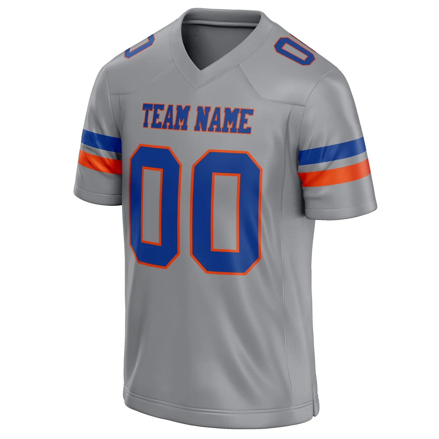 Custom Light Gray royal Solid Colour Football Jersey sold by Tailorly product image thumbnail 3
