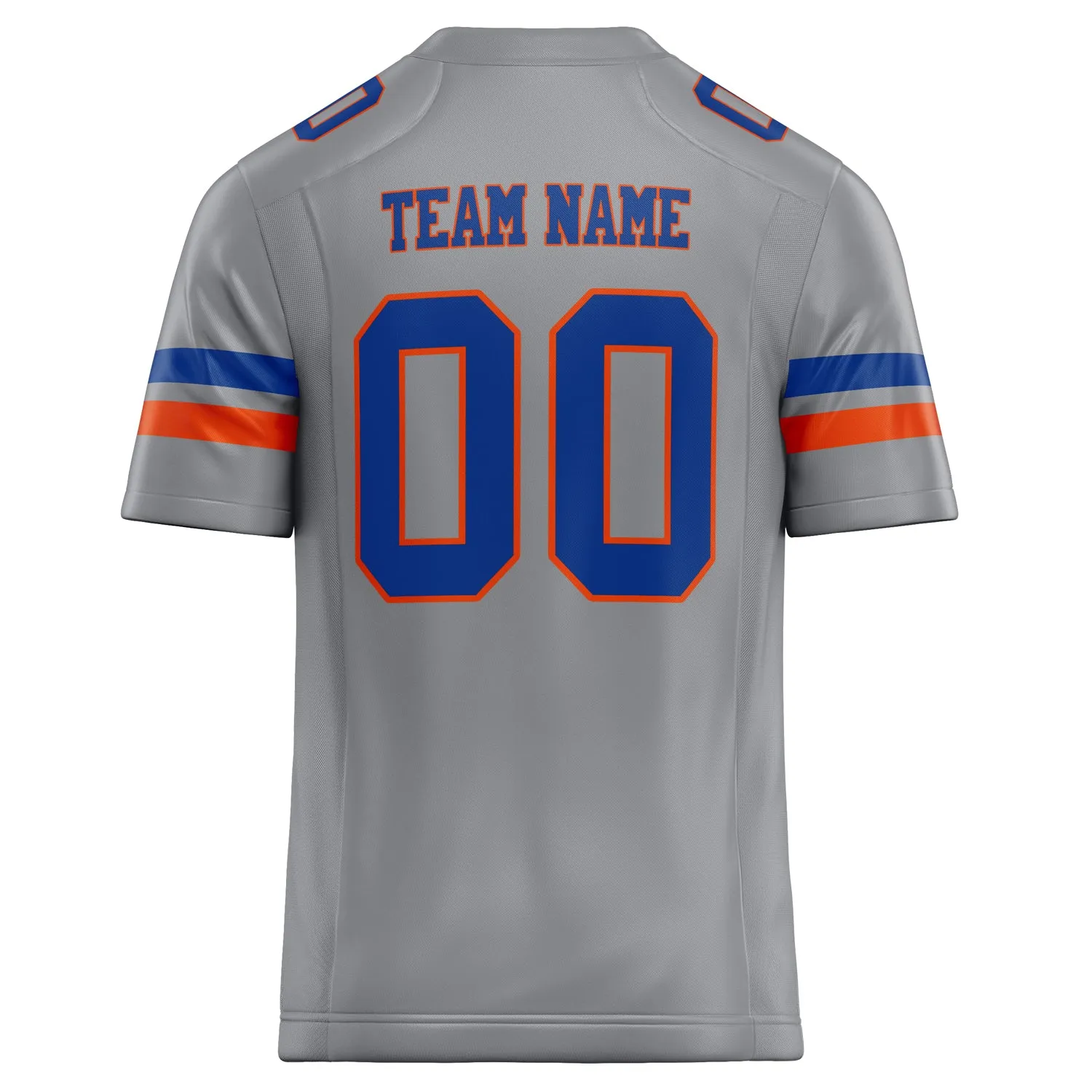 Custom Light Gray royal Solid Colour Football Jersey sold by Tailorly product image thumbnail 4