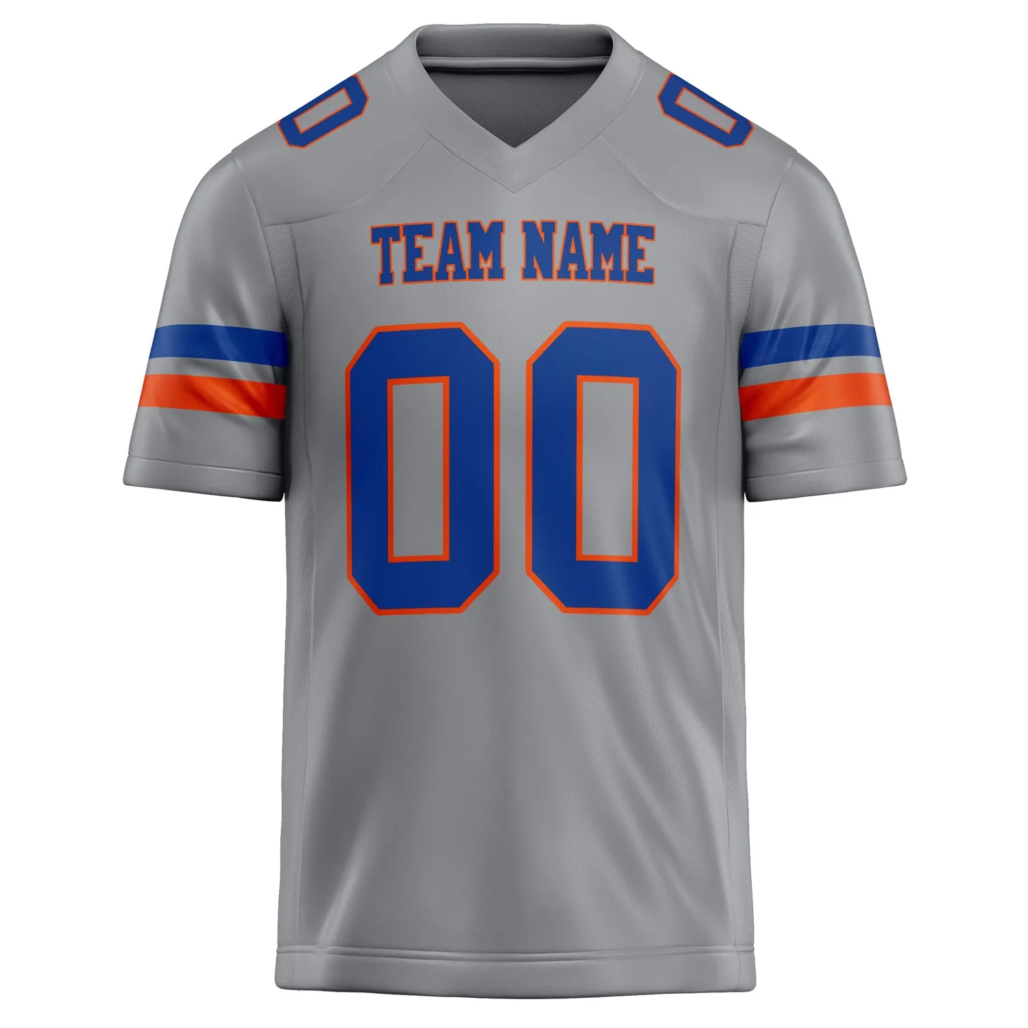 Custom Light Gray royal Solid Colour Football Jersey sold by Tailorly product image thumbnail 2