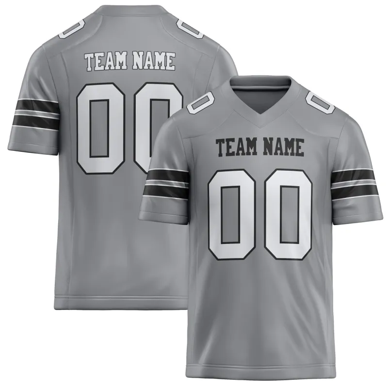 Custom Light Gray White Solid Colour Football Jersey sold by Tailorly