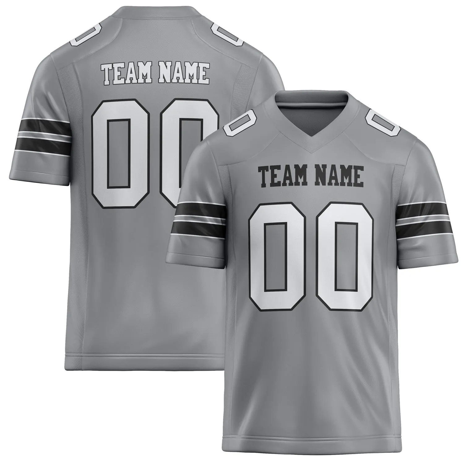 Custom Light Gray White Solid Colour Football Jersey sold by Tailorly