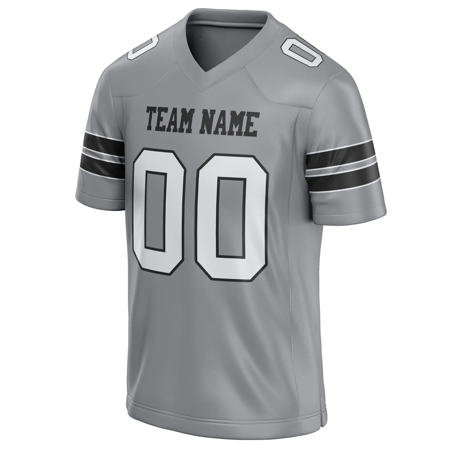 Custom Light Gray White Solid Colour Football Jersey sold by Tailorly product image thumbnail 3