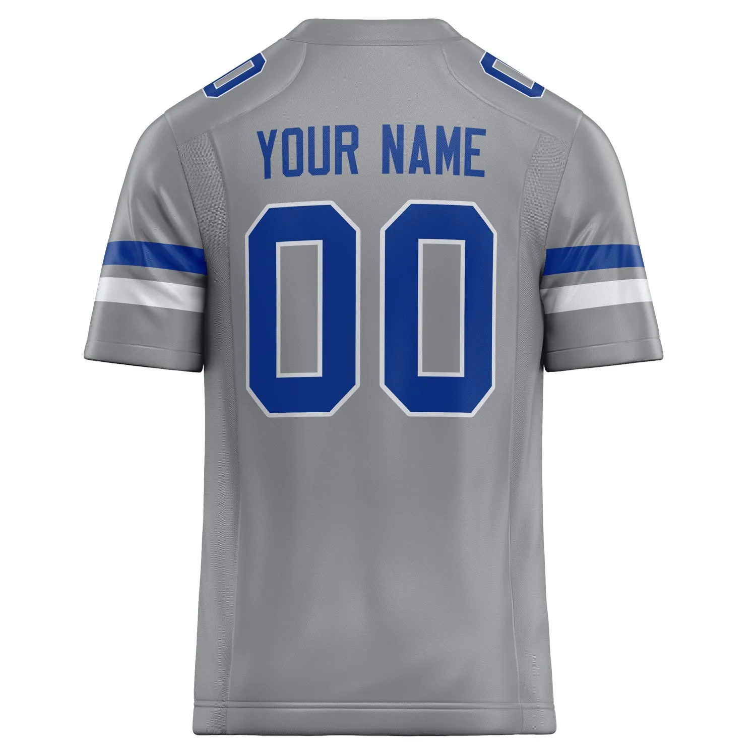 Custom Light Gray royal Solid Colour Football Jersey sold by Tailorly product image thumbnail 4