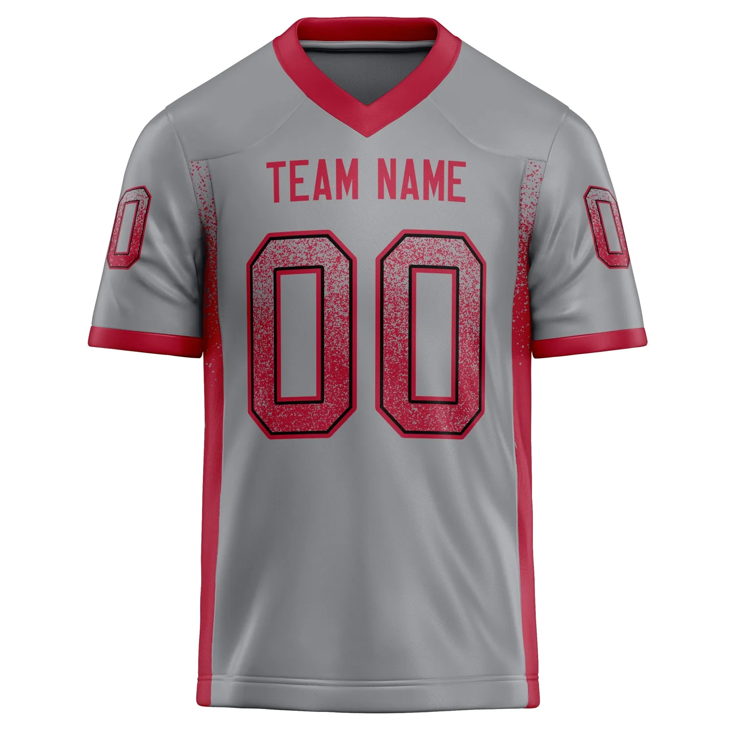 Custom Light Gray red Solid Colour Football Jersey sold by Tailorly product image thumbnail 2