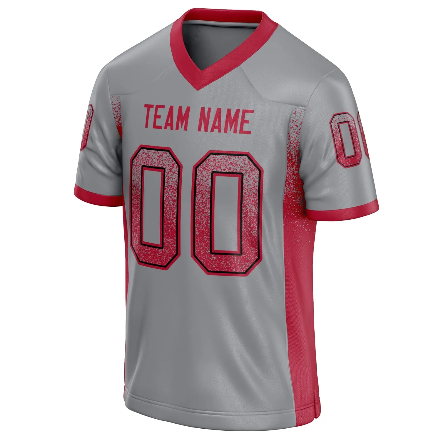 Custom Light Gray red Solid Colour Football Jersey sold by Tailorly product image thumbnail 3