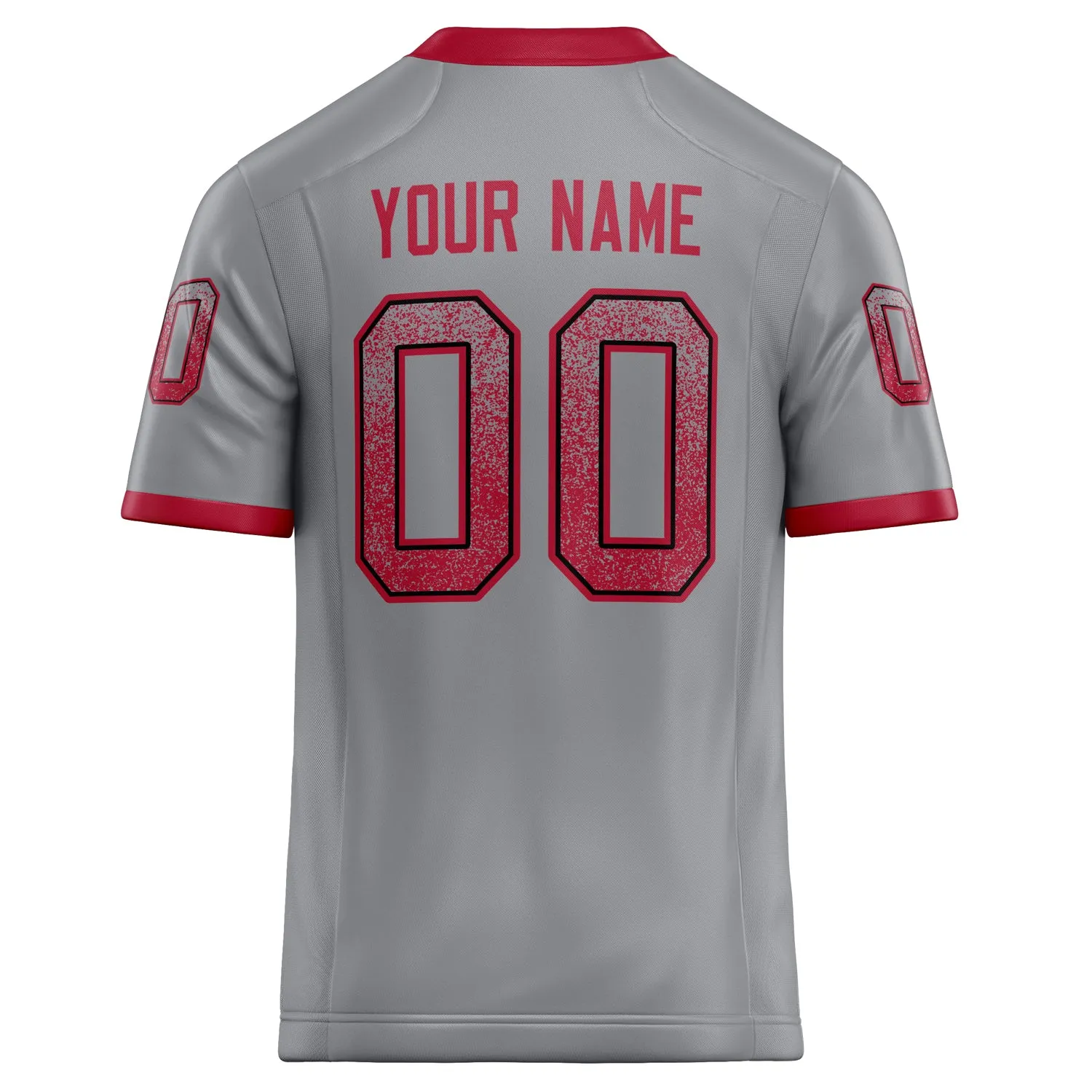 Custom Light Gray red Solid Colour Football Jersey sold by Tailorly product image thumbnail 4