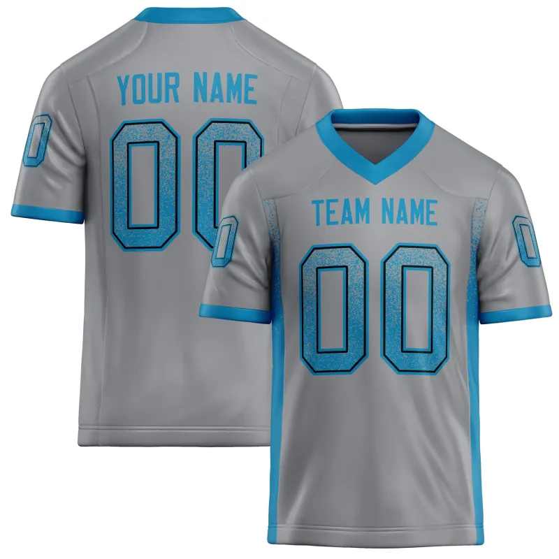 Custom Light Gray blue Solid Colour Football Jersey sold by Tailorly