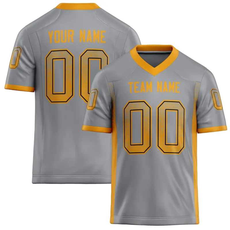 Custom Light Gray orange Solid Colour Football Jersey sold by Tailorly