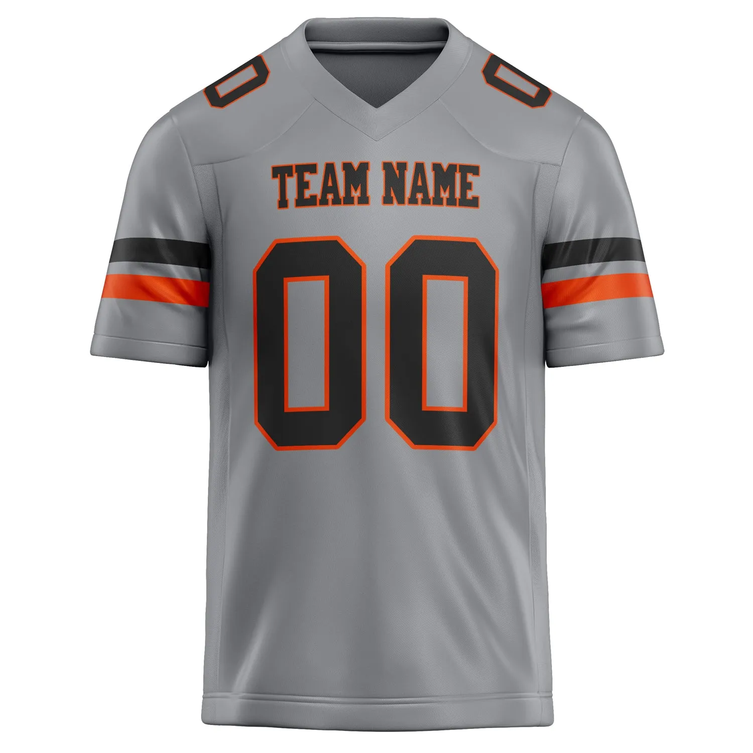 Custom Light Gray Black Solid Colour Football Jersey sold by Tailorly product image thumbnail 2