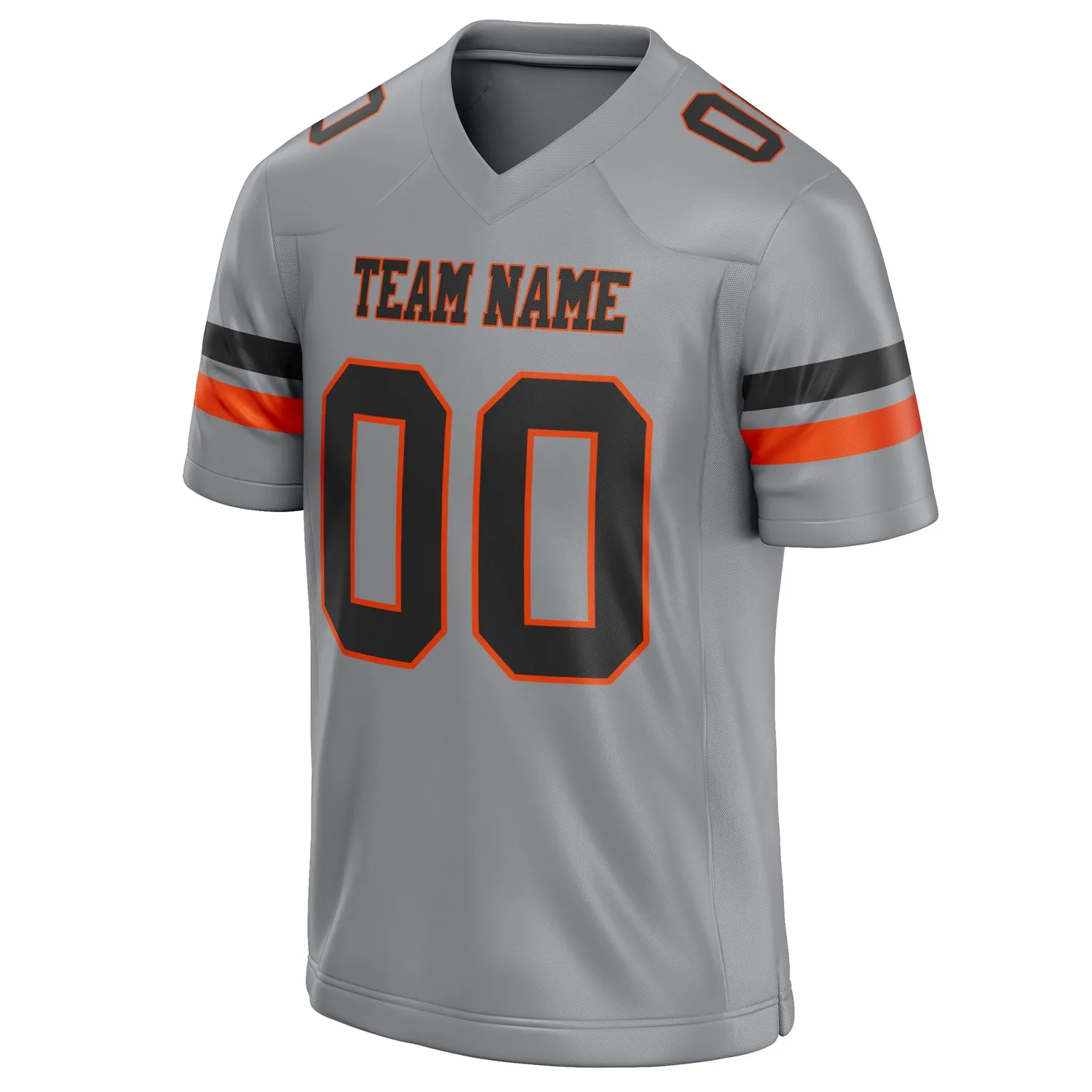 Custom Light Gray Black Solid Colour Football Jersey sold by Tailorly product image thumbnail 3