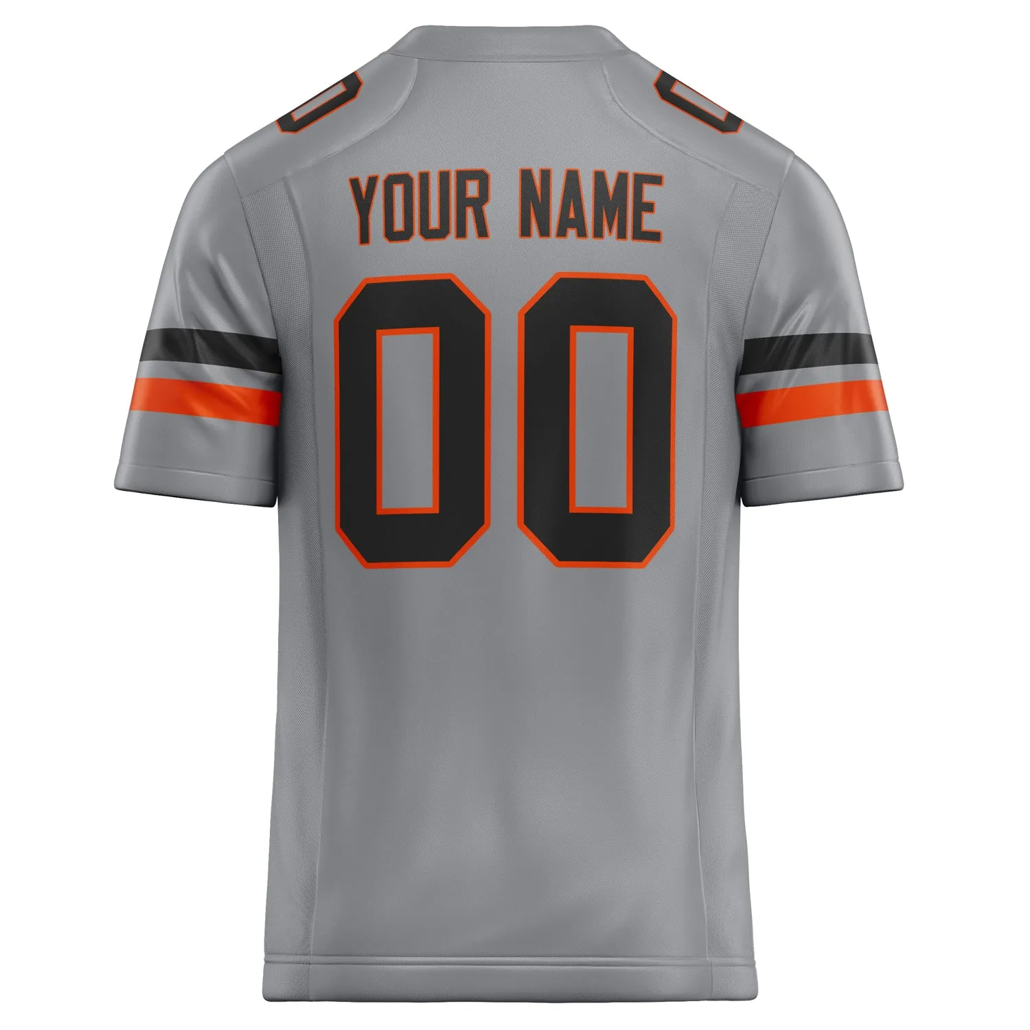 Custom Light Gray Black Solid Colour Football Jersey sold by Tailorly product image thumbnail 4